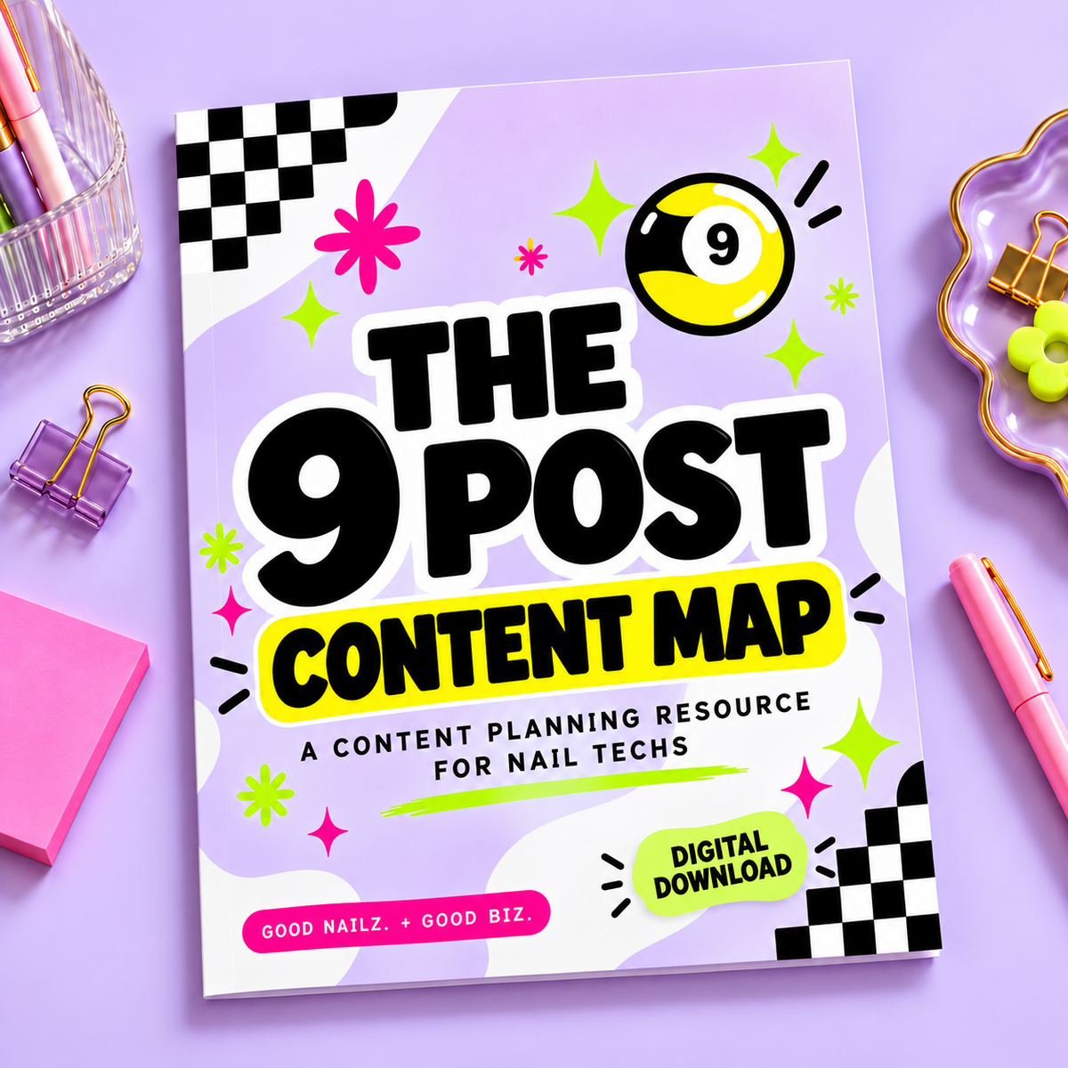The 9 Post Content Map | Nail Tech Worksheet