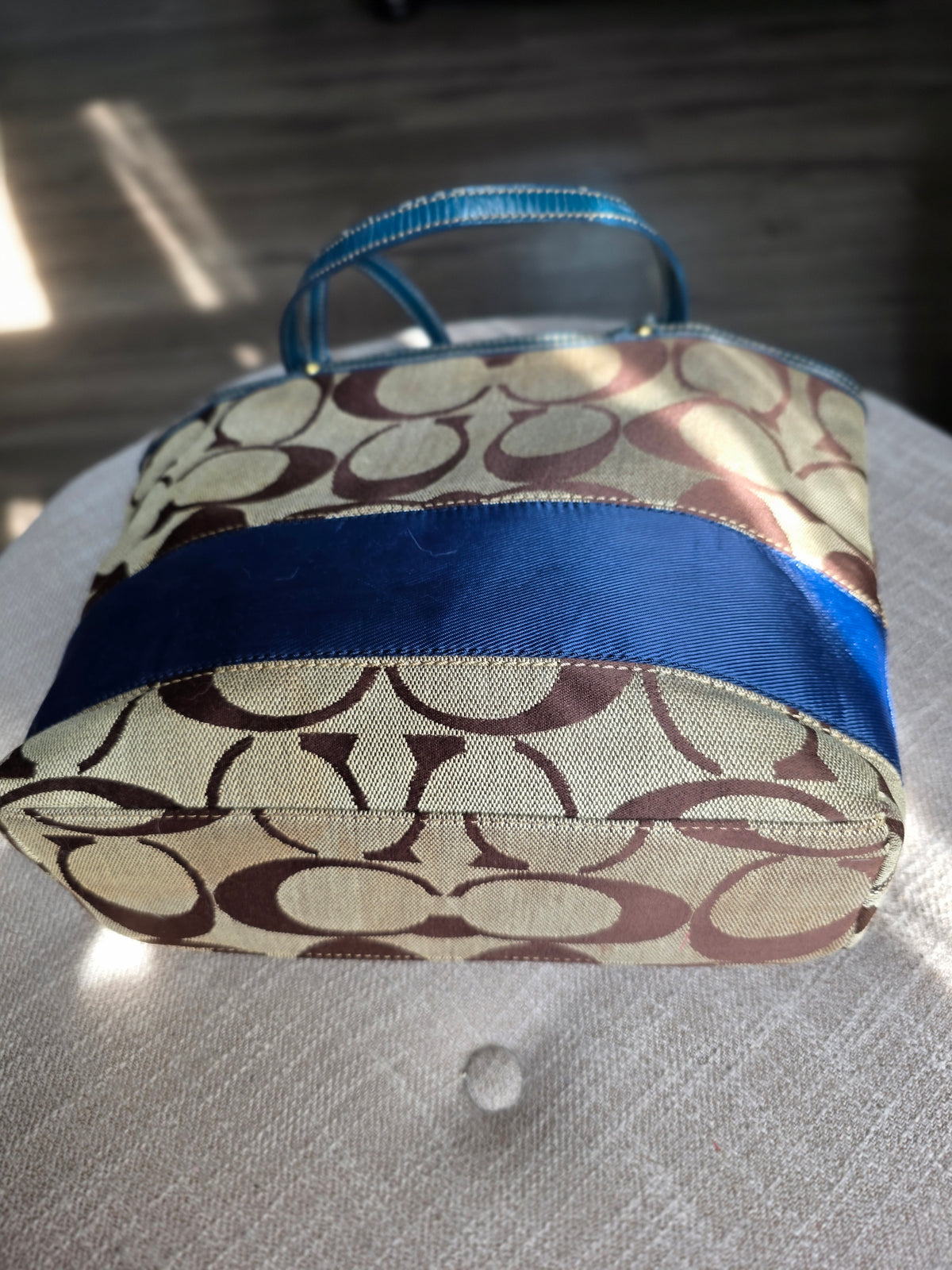 Coach Signature Blue & Brown Tote 💙🤎 BNB-16