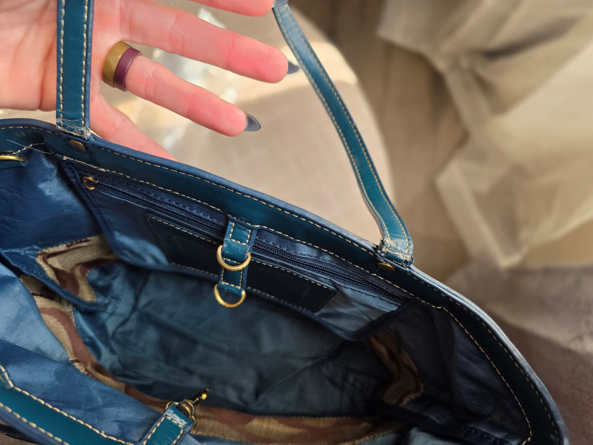 Coach Signature Blue & Brown Tote 💙🤎 BNB-16