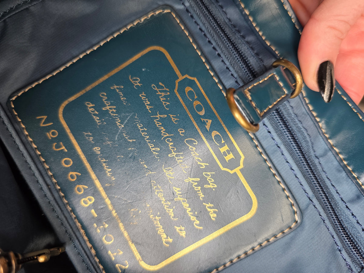 Coach Signature Blue & Brown Tote 💙🤎 BNB-16