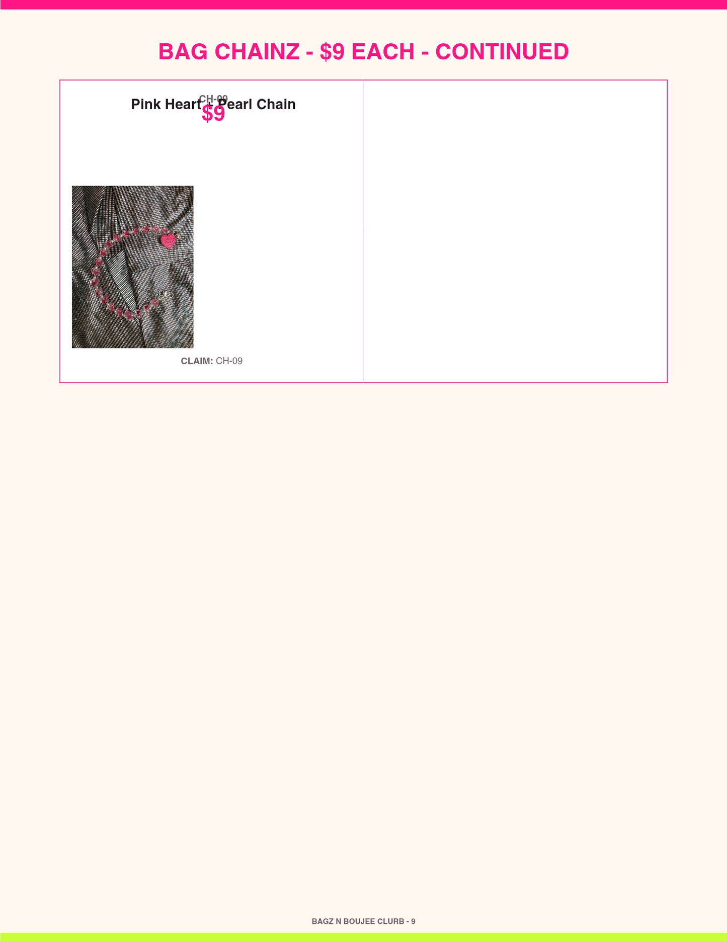 Bagz n Boujee Clurb catalog